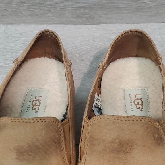 Ugg Australia Mens Colston Leather Sheepskin Loafer Chectnut Slip on shoes sz 10 main image 9